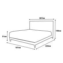 Тапицирана спалня с матрак MYKONOS 160 х 200 - сребърен AN Тапицирана спалня с матрак MYKONOS 160 х 200 - сребърен AN