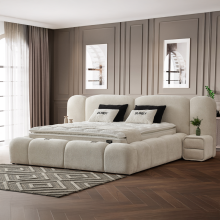 Тапицирана спалня с матрак BUMBY 180 x 200 - бял 01 Тапицирана спалня с матрак BUMBY 180 x 200 - бял 01