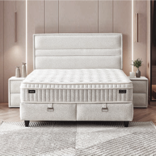 Тапицирана спалня с матрак ASTRA 180 x 200 - перла SY Тапицирана спалня с матрак ASTRA 180 x 200 - перла SY