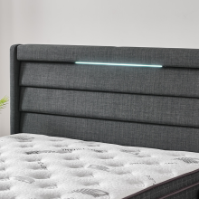Тапицирана спалня с матрак COTTON 180 x 200 - графит 501 Тапицирана спалня с матрак COTTON 180 x 200 - графит 501