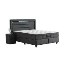 Тапицирана спалня с матрак COTTON 180 x 200 - графит 501 Тапицирана спалня с матрак COTTON 180 x 200 - графит 501
