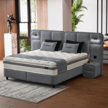 Тапицирана спалня с матрак ATHENA 160 х 200 - сив 13 Тапицирана спалня с матрак ATHENA 160 х 200 - сив 13
