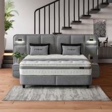 Тапицирана спалня с матрак ATHENA 160 х 200 - сив 13 Тапицирана спалня с матрак ATHENA 160 х 200 - сив 13