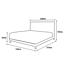 Тапицирана спалня с матрак ATHENA 160 х 200 - сив 13 Тапицирана спалня с матрак ATHENA 160 х 200 - сив 13
