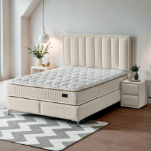 Тапицирана спалня с матрак MINI MOONLIGHT 140 х 200 - бежов 02