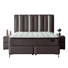Тапицирана спалня с матрак MINI MOONLIGHT 160 х 200 - тъмнокафяв 680