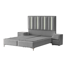 Тапицирана спалня с матрак MINI MOONLIGHT 160 х 200 - сив 620