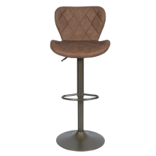 Бар стол DALVEY - червен-кафяв