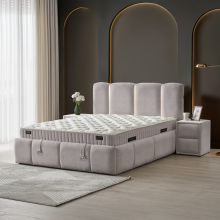 Тапицирана спалня с матрак ALLURE 160 x 200 - крем 020