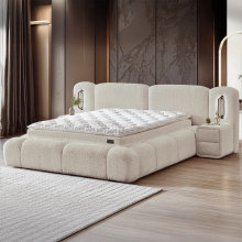 Тапицирана спалня с матрак BUMBY LUX 160 x 200 - перла SY