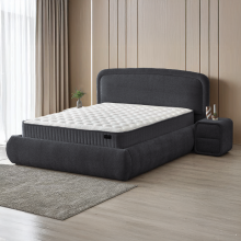 Тапицирана спалня с матрак NOVA 140 х 200 - сив 18