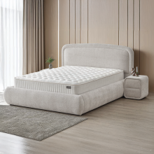 Тапицирана спалня с матрак NOVA 160 x 200 - перла SY