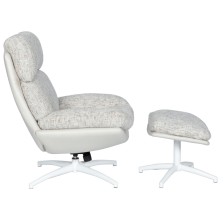 Кресло с табуретка VALONGO - крем