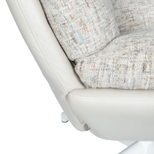 Кресло с табуретка VALONGO - крем