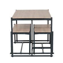 Комплект маса с пейка и две табуретки BREVIK - дъб сонома