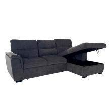 Ъглов разтегателен диван BENI десен - графит