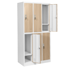 Метален шкаф Carmen CR-1243 J - бял-бук