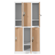 Метален шкаф Carmen CR-1243 J - бял-бук