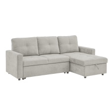 Ъглов разтегателен диван DEMBA - пясъчно