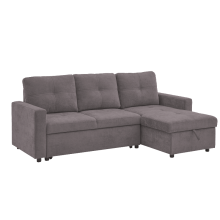 Ъглов разтегателен диван DEMBA - сив