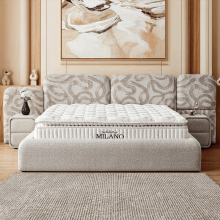 Тапицирана спалня с матрак  MILANO 160 x 200 - сив A